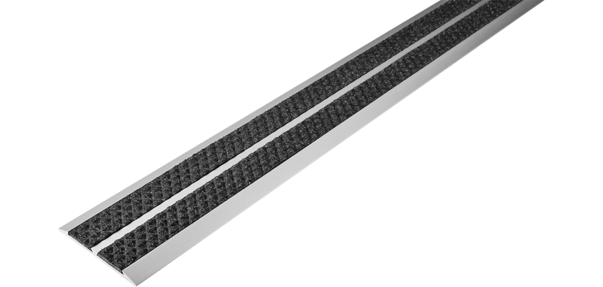 Profil nez de marche plat DOUBLE INSERT - 45 mm