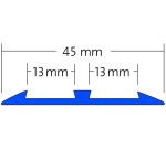 Profil nez de marche plat DOUBLE INSERT - 45 mm