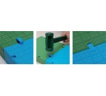 Dalle antidérapante élastomère – Revêtement sol – 250 x 250 x 4 cm