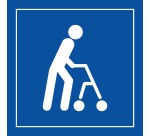 Pictogramme PI PF 045 - Accessibilité, capacité de déplacement à pied limitée - ISO 7001