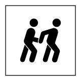 Panneau Accessibilité, assistant personnel disponible  - 350 x 350 - Blanc - Vinyle souple autocollant