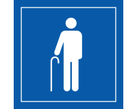 Panneau Accès prioritaire aux personnes âgées - ISO 7001