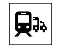 Panneau Pôle de correspondance ou gare routière - ISO 7001 en Gravoply