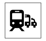 Panneau Pôle de correspondance ou gare routière - ISO 7001 en Gravoply