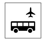 Panneau Autobus d'aéroport - ISO 7001 en Gravoply
