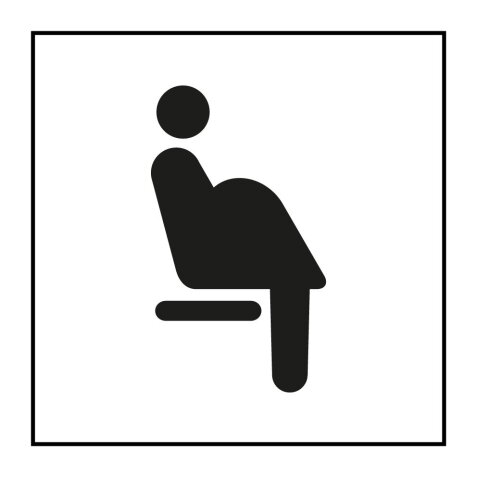 Panneau Siège prioritaire pour femmes enceintes - ISO 7001 en Gravoply