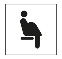 Panneau Siège prioritaire pour femmes enceintes - ISO 7001 en Gravoply