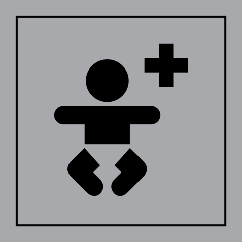 Panneau Centre médical pour enfants - ISO 7001 en Gravoply