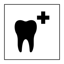 Panneau Soins dentaires - ISO 7001 en Gravoply