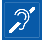 Panneau Accessibilité, malentendant - ISO 7001 en Gravoply