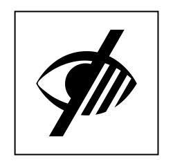Panneau Accessibilité, malvoyant - ISO 7001 en Gravoply