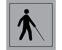 Panneau Accessibilité, malvoyant ou aveugle - ISO 7001 en Gravoply