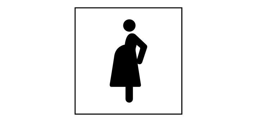 Panneau Accès prioritaire aux femmes enceintes - ISO 7001 en Gravoply
