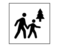 Pictogramme PI TC 008 - Espace naturel accessible au public - ISO 7001 en Gravoply