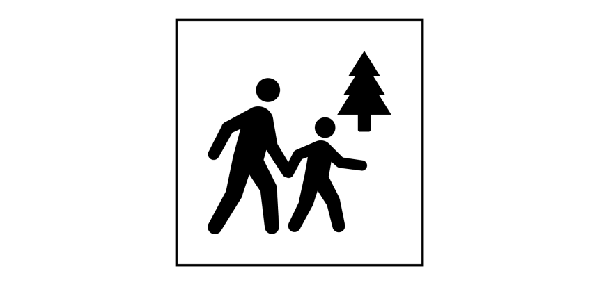 Pictogramme PI TC 008 - Espace naturel accessible au public - ISO 7001 en Gravoply