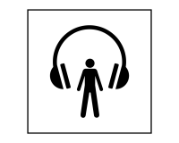 Pictogramme PI TC 014 - Audioguide - ISO 7001 en Gravoply