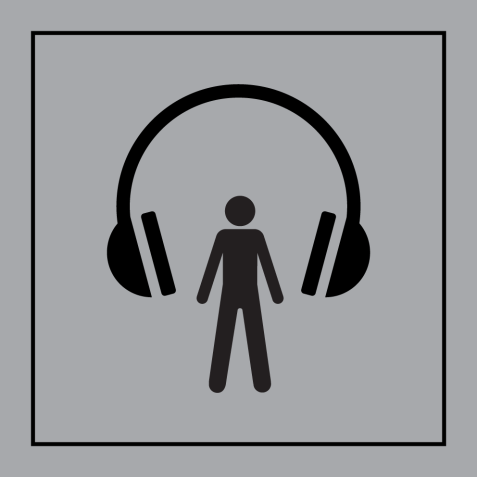Pictogramme PI TC 014 - Audioguide - ISO 7001 en Gravoply