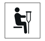 Panneau Siège prioritaire pour personnes blessées - Gravoply