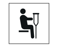 Panneau Siège prioritaire pour personnes blessées - Gravoply