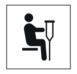 Panneau Siège prioritaire pour personnes blessées - Gravoply