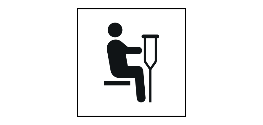 Panneau Siège prioritaire pour personnes blessées - Gravoply