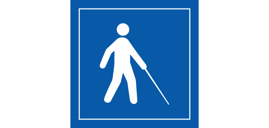 Panneau Accessibilité, malvoyant ou aveugle
