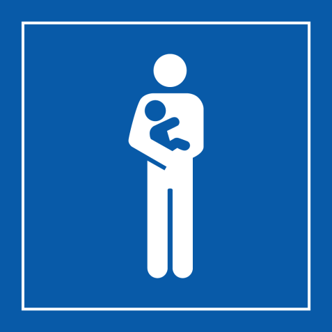 Panneau Accès prioritaire aux personnes avec enfant en bas âge - ISO 7001