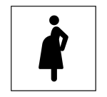 Picto Accès prioritaire aux femmes enceintes - blanc -Vinyle 125 x 125 m