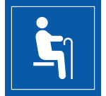 Pictogramme d'Information ISO 7001 Siège prioritaire pour personnes âgées