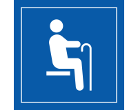 Pictogramme d'Information ISO 7001 Siège prioritaire pour personnes âgées