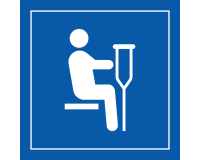 Panneau Siège prioritaire pour personnes blessées