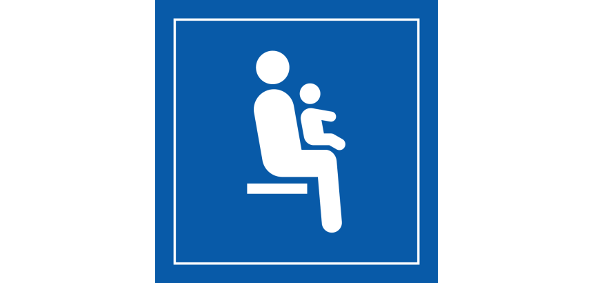 Pictogramme PI TF 025 - Siège prioritaire pour personnes avec enfant en bas âge - ISO 7001