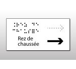 Manchon pour main courante en braille - Noir sur fond blanc