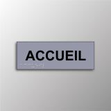 Plaque en relief et braille ACCUEIL