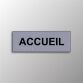 Plaque en relief et braille ACCUEIL