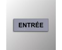 Plaque en relief et braille ENTREE
