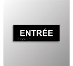 Plaque en relief et braille ENTREE