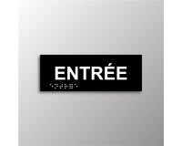 Plaque en relief et braille ENTREE