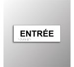 Plaque en relief et braille ENTREE
