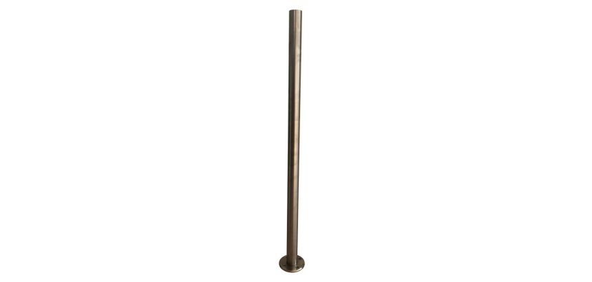 Poteau de garde-corps avec platine soudée INOXI