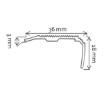 Nez de marches à visser en aluminium coloré