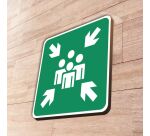 Panneau point de rassemblement à couvre-chant