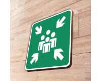 Panneau point de rassemblement à couvre-chant