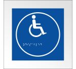 Panneau picto PMR relief et braille