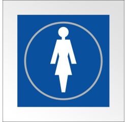 Panneaux FEMME - 150 x 150 mm - relief et braille