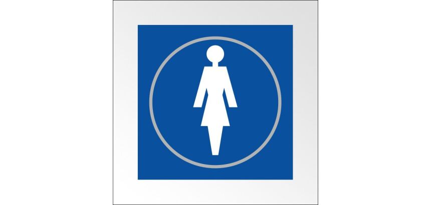 Panneaux FEMME - 150 x 150 mm - relief et braille