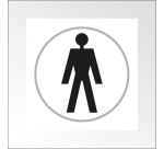 Panneaux Toilettes HOMME  - 150 x 150 mm - relief et braille