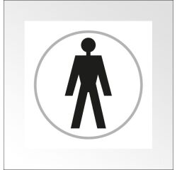 Panneaux Toilettes HOMME  - 150 x 150 mm - relief et braille