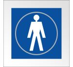 Panneaux Toilettes HOMME  - 150 x 150 mm - relief et braille