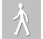 Pochoir adhésif - PIETON - 100 cm ou 128 cm